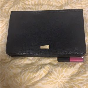 Large black clutch with Red Lining